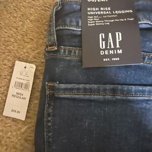 GAP Denim High Rise Leggings - Dark Blue
